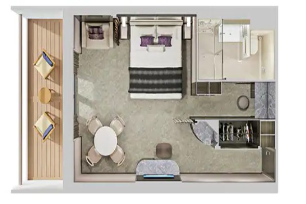 Aft-Facing Penthouse With Balcony