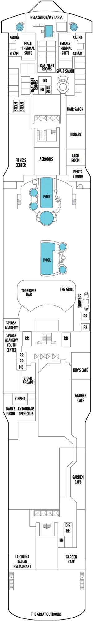 Norwegian Jade Deck 12 deck plan