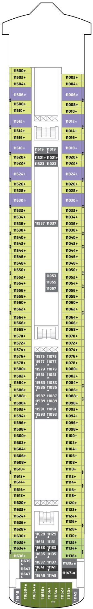 Norwegian Jade Deck 11 deck plan