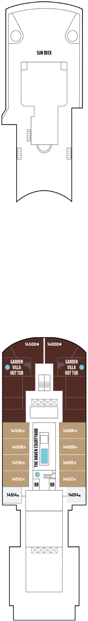 Norwegian Jade Deck 14 deck plan