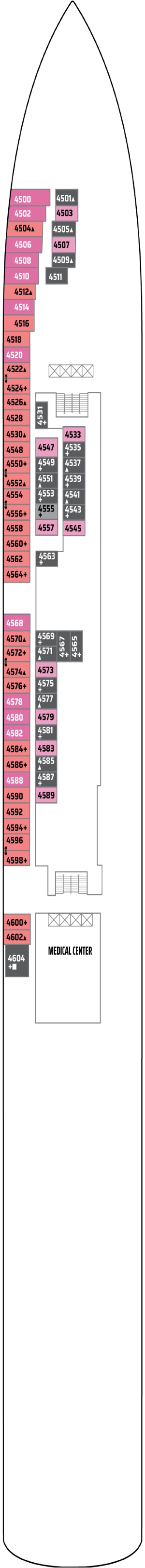 Norwegian Jade Deck 4 deck plan