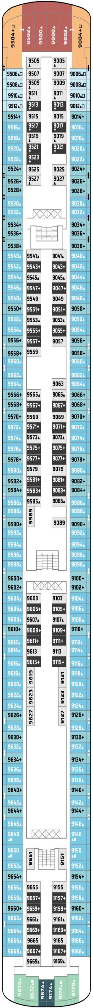Norwegian Jade Deck 9 deck plan