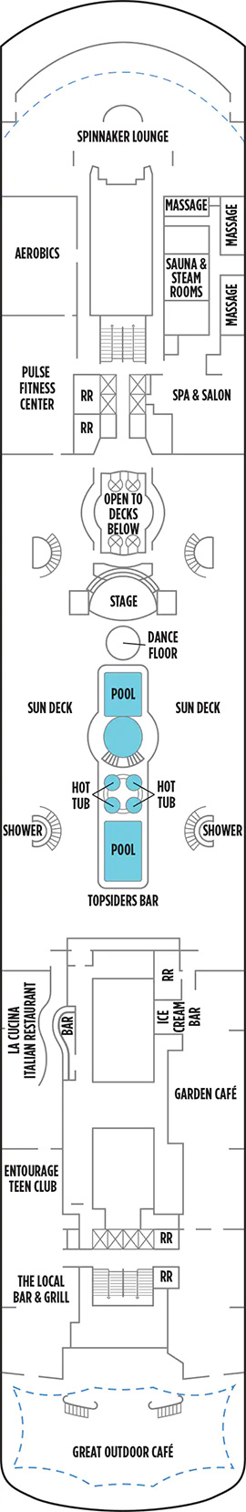 Norwegian Sky Deck 11 deck plan