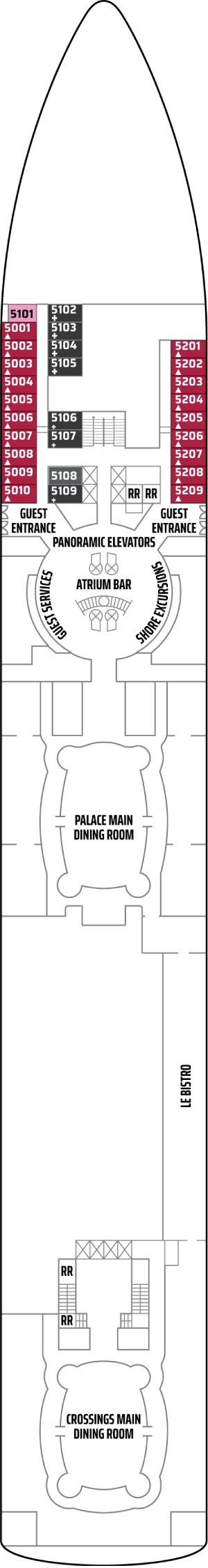 Norwegian Sky Deck 5 deck plan