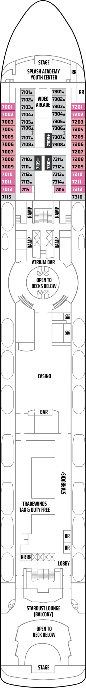 Norwegian Sky Deck 7 deck plan