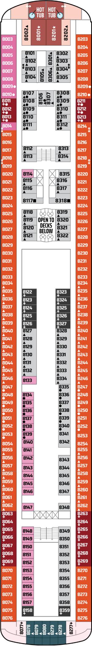 Norwegian Sky Deck 8 deck plan