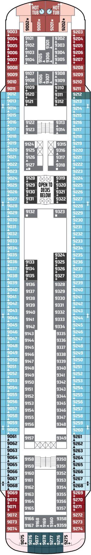 Norwegian Sky Deck 9 deck plan