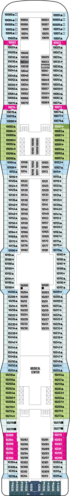 Norwegian Epic Deck 10 deck plan