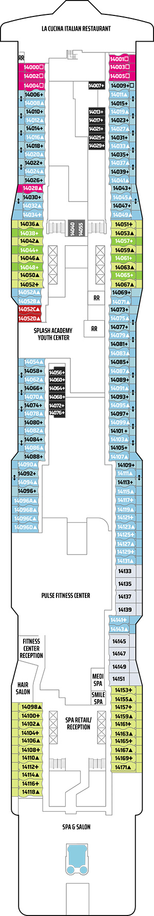 Norwegian Epic Deck 14 deck plan