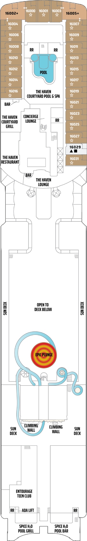 Norwegian Epic Deck 16 deck plan