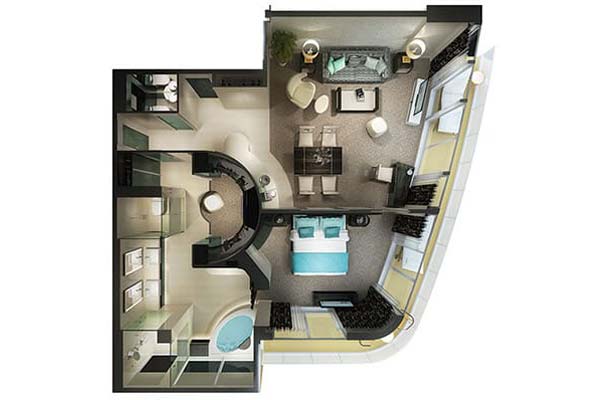 The Haven Deluxe Owner's Suite with Large Balcony