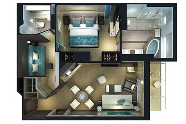 The Haven 2-Bedroom Family Villa with Balcony