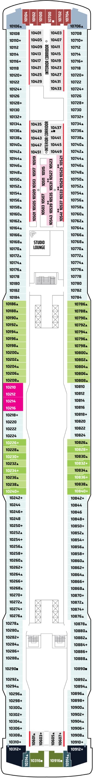 Norwegian Breakaway Deck 10 deck plan