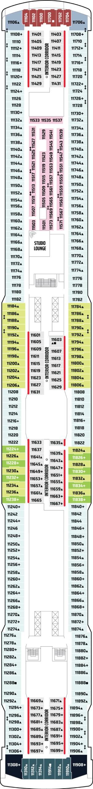 Norwegian Breakaway Deck 11 deck plan
