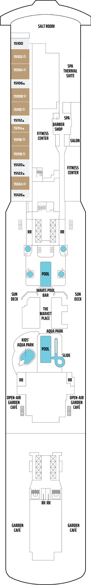 Norwegian Breakaway Deck 15 deck plan