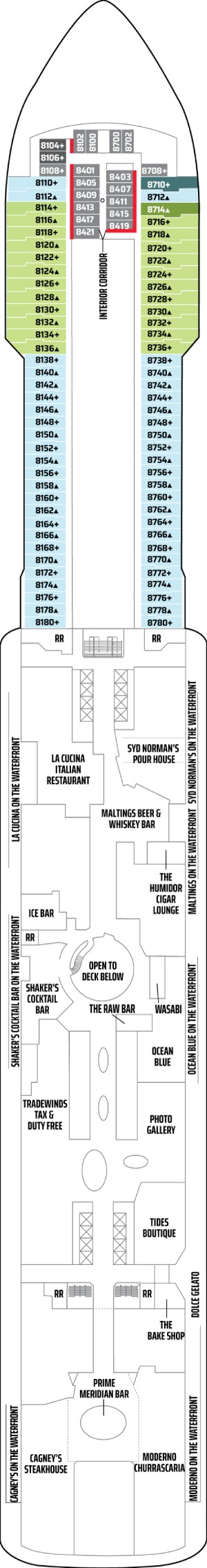 Norwegian Breakaway Deck 8 deck plan