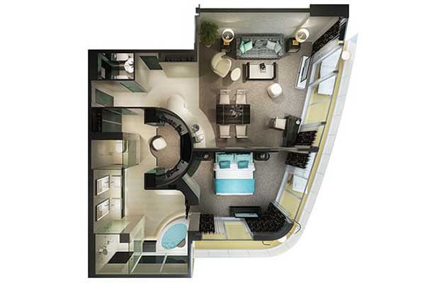 The Haven Deluxe Owner's Suite with Large Balcony