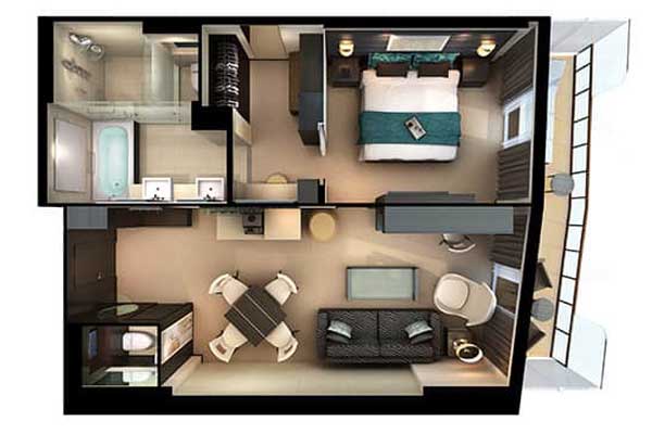 The Haven Deluxe Owner's Suite with Balcony