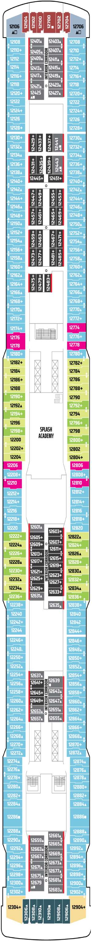 Norwegian Getaway Deck 12 deck plan