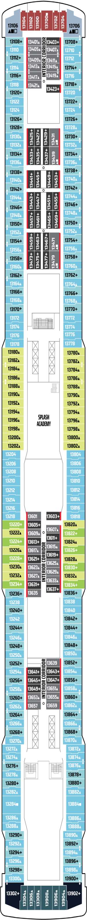 Norwegian Getaway Deck 13 deck plan