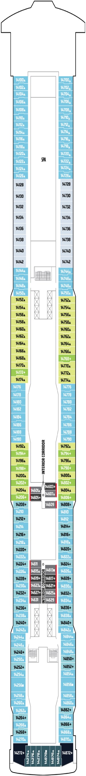 Norwegian Getaway Deck 14 deck plan