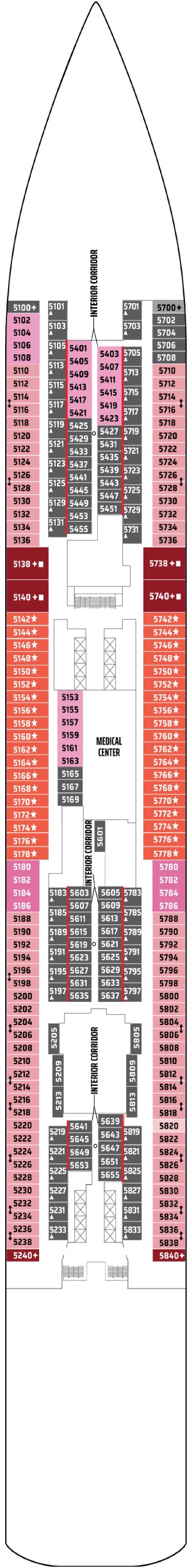 Norwegian Getaway Deck 5 deck plan