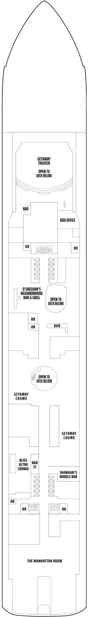 Norwegian Getaway Deck 7 deck plan