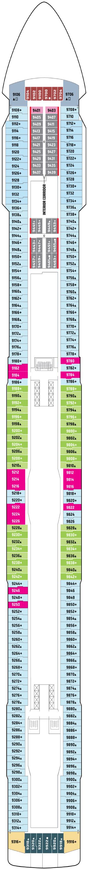 Norwegian Getaway Deck 9 deck plan