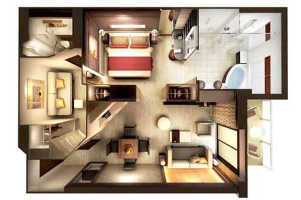 The Haven 2-Bedroom Family Villa with Balcony