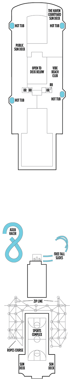 Norwegian Escape Deck 19 deck plan