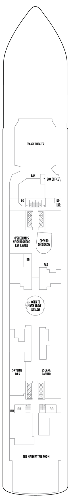 Norwegian Escape Deck 7 deck plan