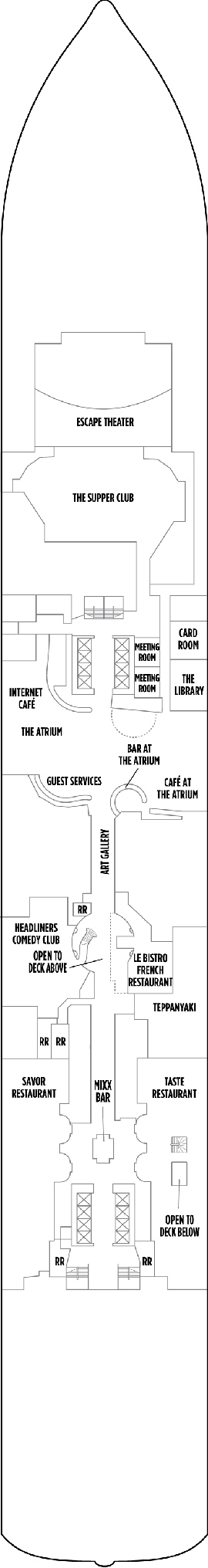Norwegian Escape Deck 6 deck plan