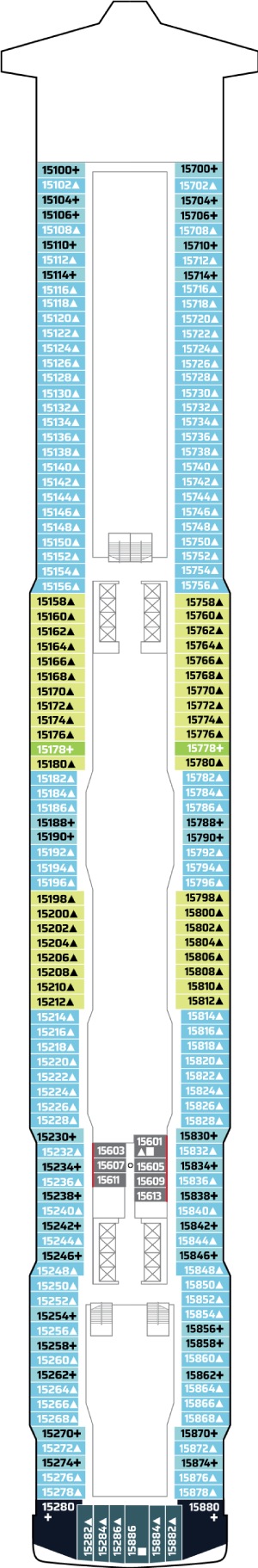 Norwegian Escape Deck 15 deck plan