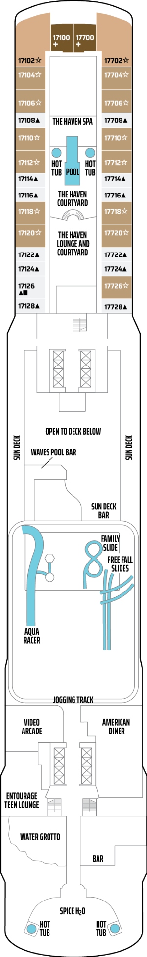 Norwegian Escape Deck 17 deck plan