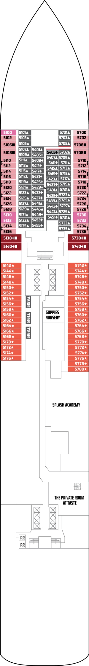 Norwegian Escape Deck 5 deck plan