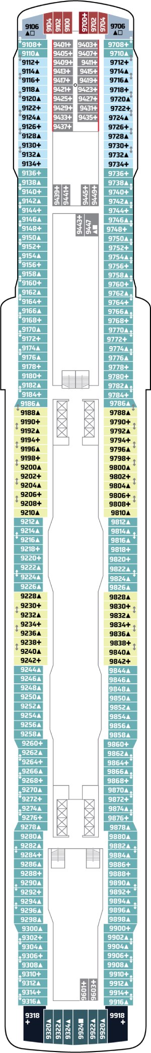 Norwegian Escape Deck 9 deck plan