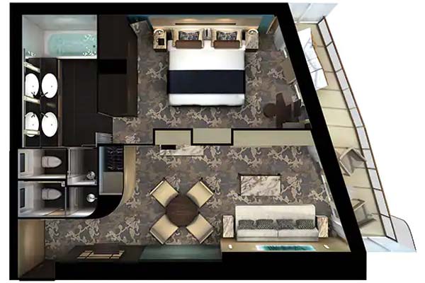 The Haven Aft-Facing Penthouse With Balcony