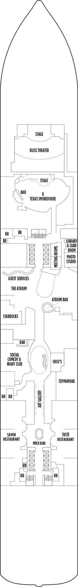 Norwegian Bliss Deck 6 deck plan