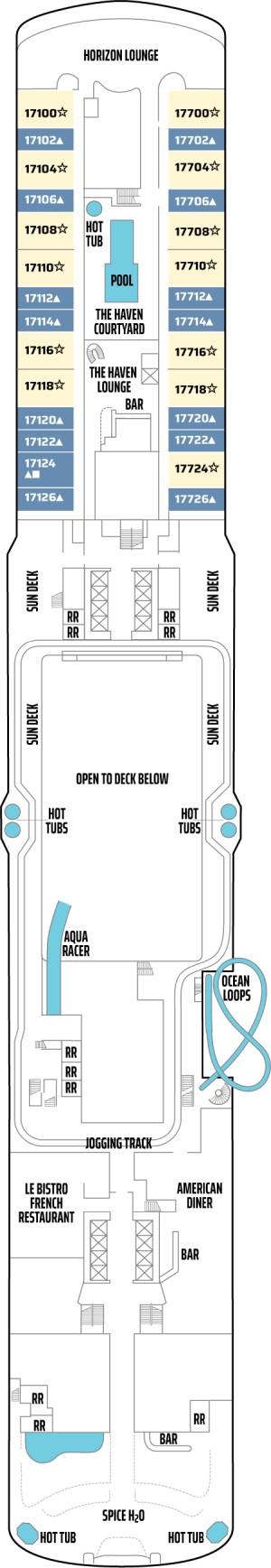 Norwegian Bliss Deck 17 deck plan