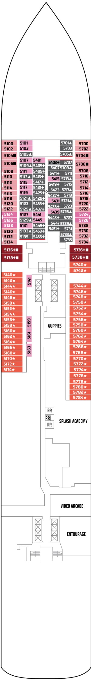 Norwegian Bliss Deck 5 deck plan