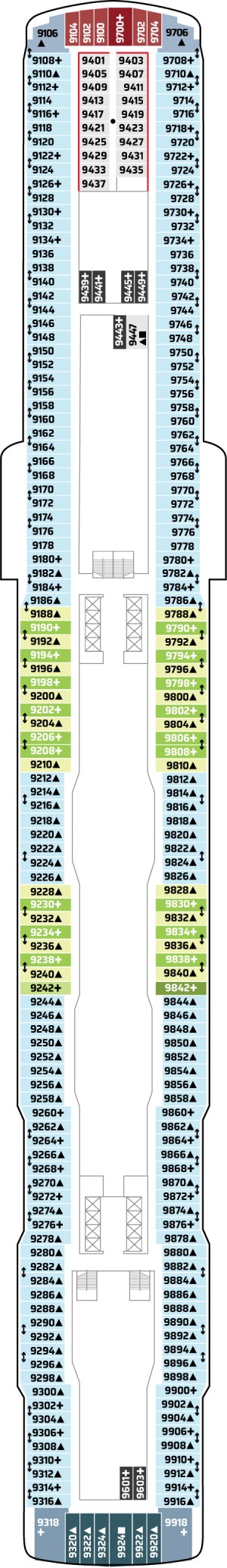 Norwegian Bliss Deck 9 deck plan
