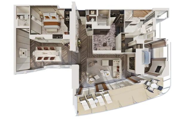 The Haven Deluxe Owner's Suite with Large Balcony
