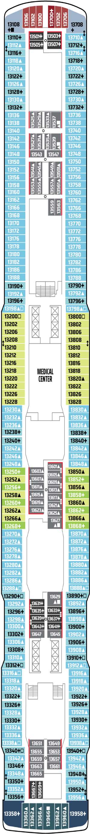 Norwegian Joy Deck 13 deck plan