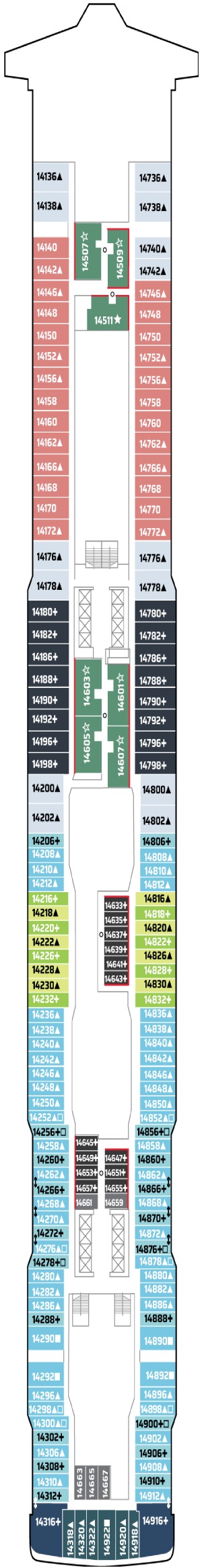 Norwegian Joy Deck 14 deck plan