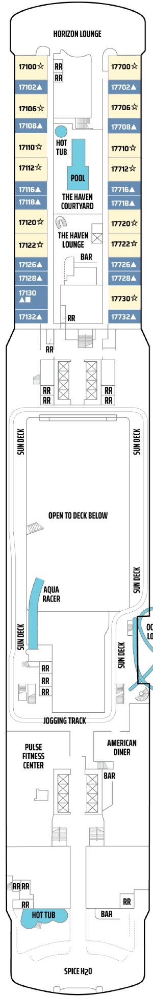 Norwegian Joy Deck 17 deck plan