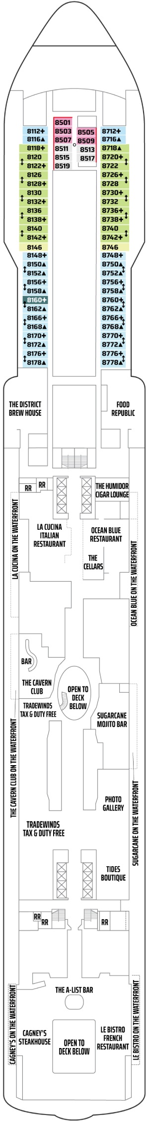 Norwegian Joy Deck 8 deck plan