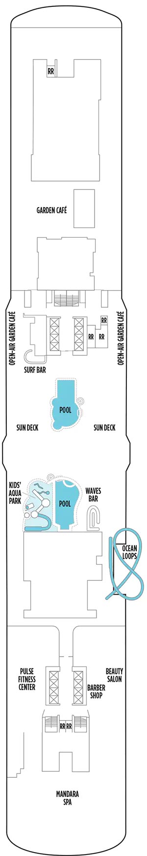 Norwegian Encore Deck 16 deck plan