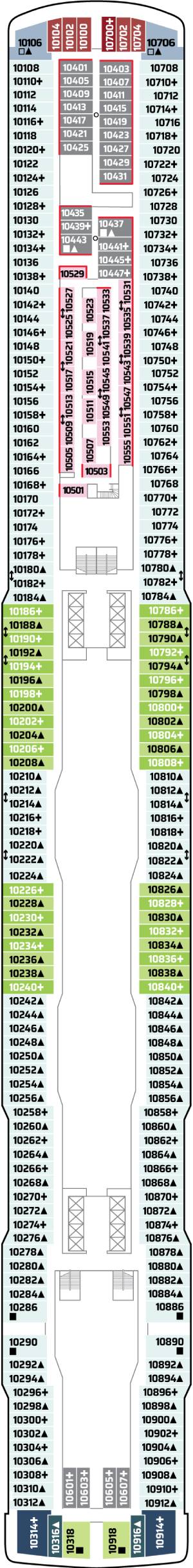 Norwegian Encore Deck 10 deck plan
