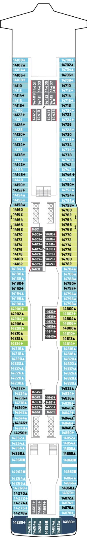Norwegian Encore Deck 14 deck plan