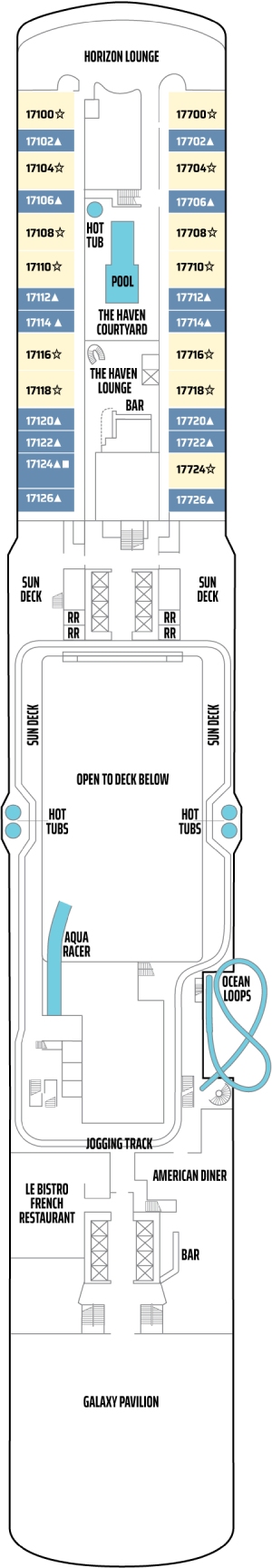 Norwegian Encore Deck 17 deck plan